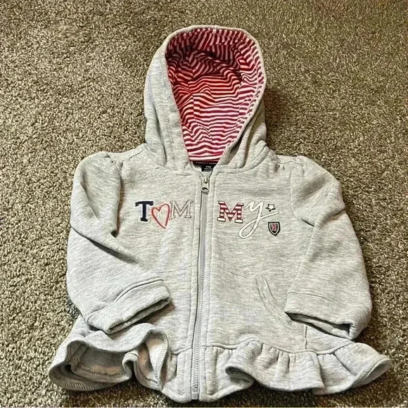 Tommy Hilfiger Zip Up Hoodie For Baby Girl Size 24M - Picture 1 of 4